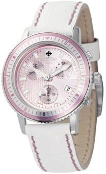 Bracelet de montre Zodiac ZO2810 Cuir Blanc crème 18mm