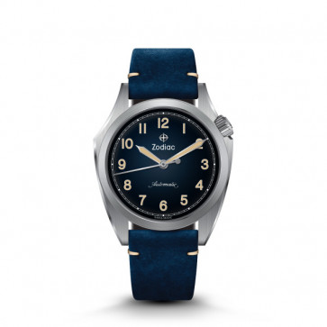 Bracelet de montre Zodiac ZO9709 Cuir Bleu 20mm