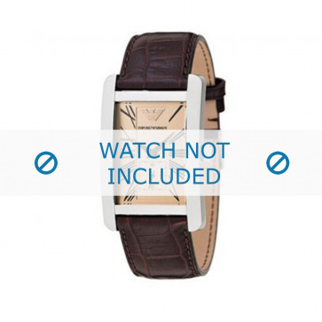 Bracelet de montre Armani AR0154 Cuir Brun 22mm