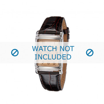 Bracelet de montre Armani AR0203 Cuir Brun foncé 22mm