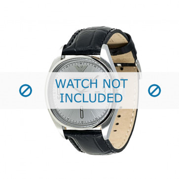 Armani bracelet de montre AR-0311 Cuir croco Noir 22mm 