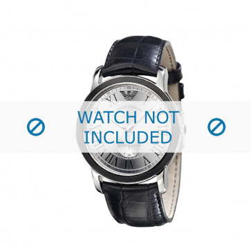 Bracelet de montre Armani AR0463 Cuir Noir 24mm