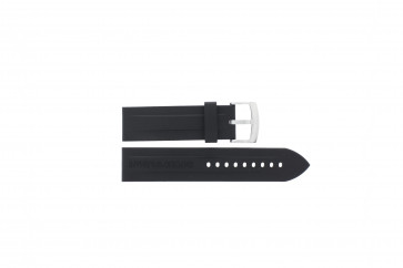 Bracelet de montre Armani AR0527 / AR5826 / AR5870 Silicone Noir 23mm