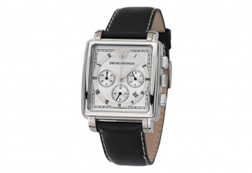 Armani bracelet de montre AR5935 Cuir Bleu 22mm + coutures  bleues