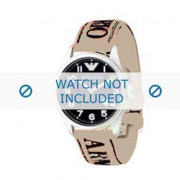 Armani bracelet de montre AX-8251 Cuir Blanc creme