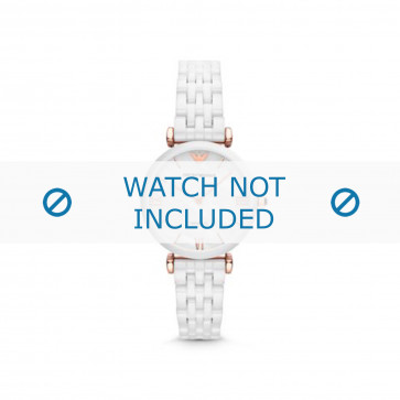 Armani bracelet de montre AR1486 Céramique Blanc