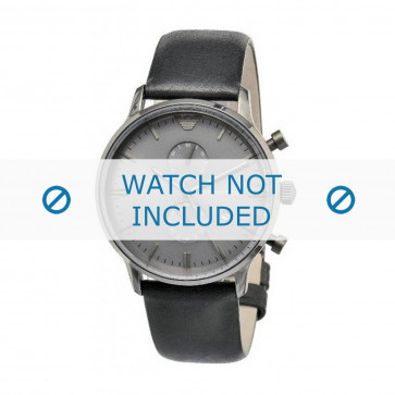 Armani bracelet de montre AR0388 Cuir Noir 22mm