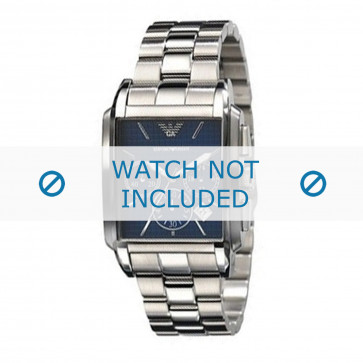 Armani bracelet de montre AR0480 Acier inoxydable Argent 22mm