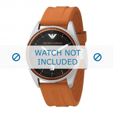 Armani bracelet de montre AR0526 Silicone Orange 23mm