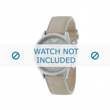 Armani bracelet de montre AR-0619 Cuir Blanc creme 20mm 