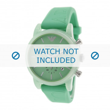 Armani bracelet de montre AR1057 Silicone Vert 20mm