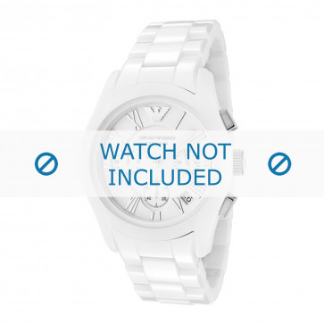 Armani bracelet de montre AR1404 Céramique Blanc 18mm