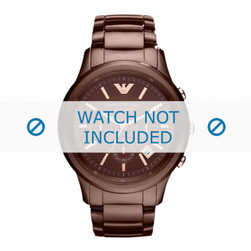 Armani bracelet de montre AR1454 Céramique Brun 22mm