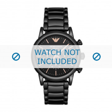 Armani bracelet de montre AR1509 Céramique Noir 22mm