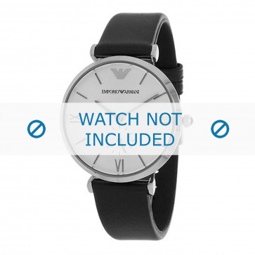 Bracelet de montre Armani AR1674 Cuir Noir 18mm