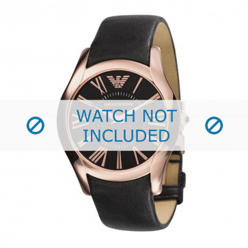 Armani bracelet de montre AR2043 Cuir Noir 22mm