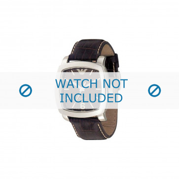 Armani bracelet de montre AR-5803 Cuir Brun foncé 24mm 