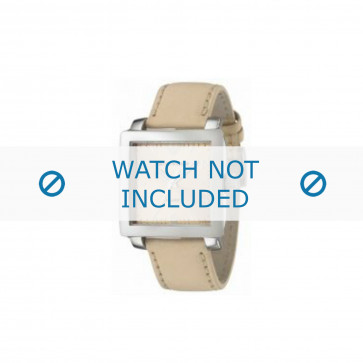 Armani bracelet de montre AR-5813 Cuir Blanc creme 24mm 