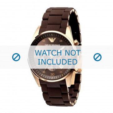 Armani bracelet de montre AR5891 Plastique Brun 24mm