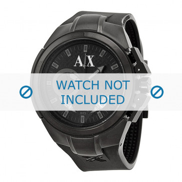 Armani bracelet de montre AX-1050 Silicone Noir 14mm 
