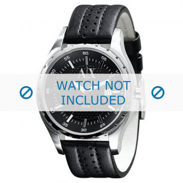 Armani bracelet de montre AX-1055 Cuir Noir 22mm 