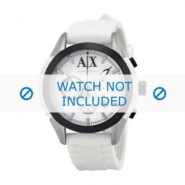 Armani bracelet de montre AX-1225 Silicone Blanc 22mm 