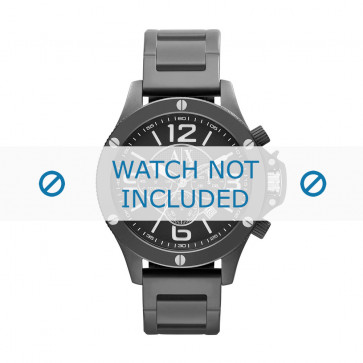 Armani bracelet de montre AX-1503 Métal Noir 22mm 