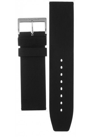 Mondaine bracelet de montre BM20068 / FP9624.20Q.1 RUBB. Caoutchouc Noir 24mm