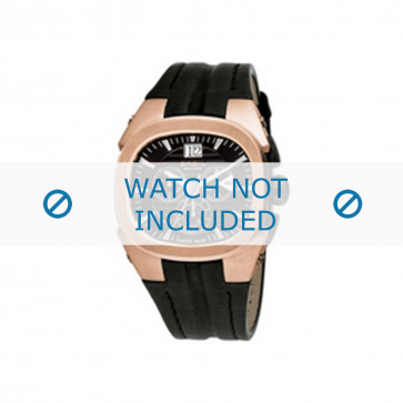 Breil bracelet de montre BW0413 / F26005558 Cuir Noir + coutures noires