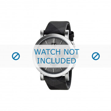 Bracelet de montre Burberry BU1756 Cuir/Textile Noir 22mm