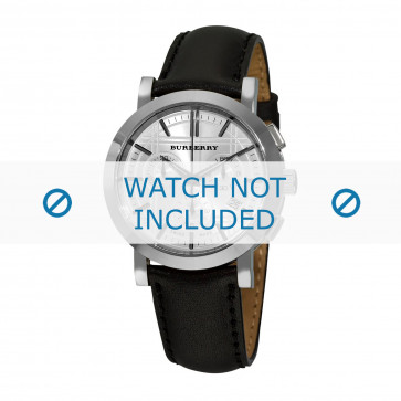 Bracelet de montre Burberry BU1361 / BU1354 Cuir Noir 20mm