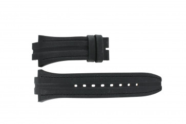 Breil bracelet de montre BW0414 Cuir Noir + coutures noires