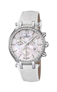 Bracelet de montre Candino C4522 Cuir Blanc