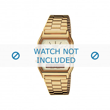 Bracelet de montre Casio AQ-230GA-9DMQYES / 10339808 Acier Plaqué or 18mm