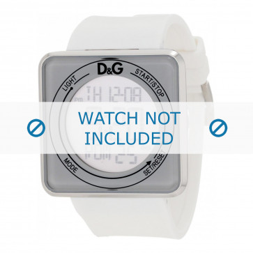 Bracelet de montre Dolce & Gabbana DW0735 Silicone Blanc 28mm