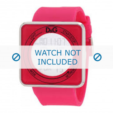 Dolce & Gabbana bracelet de montre DW0737 Plastique Rose 28mm