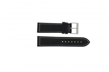 Davis bracelet de montre BB0450 / BB0454 Cuir Noir 24mm 