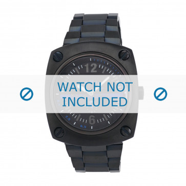Diesel bracelet de montre DZ1202 Acier inoxydable Noir 30mm