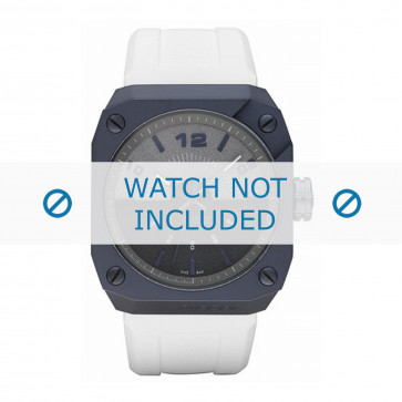 Diesel bracelet de montre DZ1432 Silicone Blanc 30mm