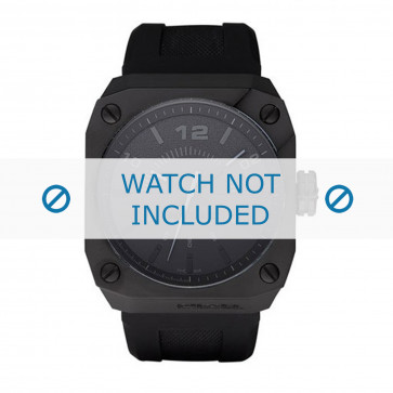 Bracelet de montre Diesel DZ1433 Silicone Noir 30mm
