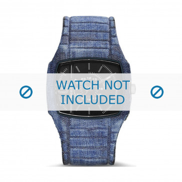 Diesel bracelet de montre DZ1669 Silicone Bleu 28mm