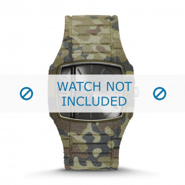 Diesel bracelet de montre DZ1671 Silicone Olive verte 28mm