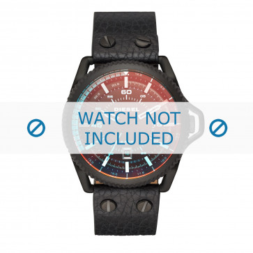 Bracelet de montre Diesel DZ1793 Cuir Noir 24mm