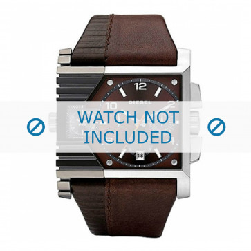 Diesel bracelet de montre DZ4186 Cuir Brun 36mm + coutures brunes