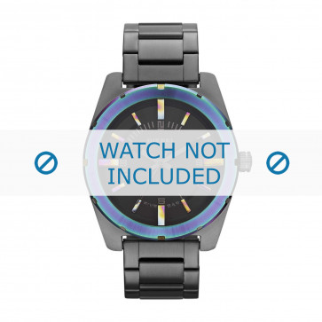 Diesel bracelet de montre DZ5347 Acier inoxydable Noir 22mm