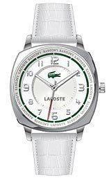Bracelet de montre Lacoste 2000598 / LC-47-3-14-2233 Cuir croco Blanc 18mm