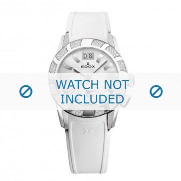Edox bracelet de montre 62005 Silicone Blanc