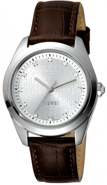 Bracelet de montre Esprit ES102712004 Cuir croco Brun 17mm