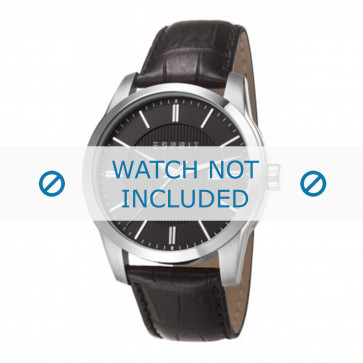 Esprit bracelet de montre ES107591 / ES107591001-40L Cuir Noir + coutures noires