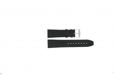 Jacques Lemans bracelet de montre FC29 / 9-201 Cuir Noir 23mm + coutures noires
